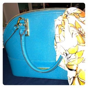 Anne Klein teal dome purse